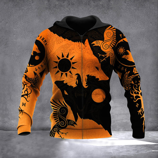 Sweat à capuche zippé « Chaque enfant compte » Ravens Wolf Orange Shirt Day Clothing Merch