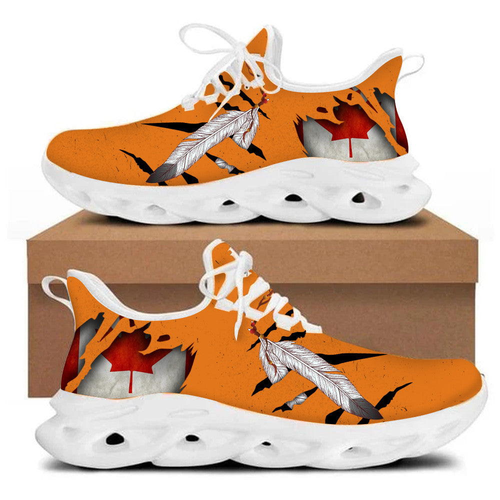 Feathers Every Child Matters Sneakers Shoes Orange Day Canada Awareness Mens Sneakers
