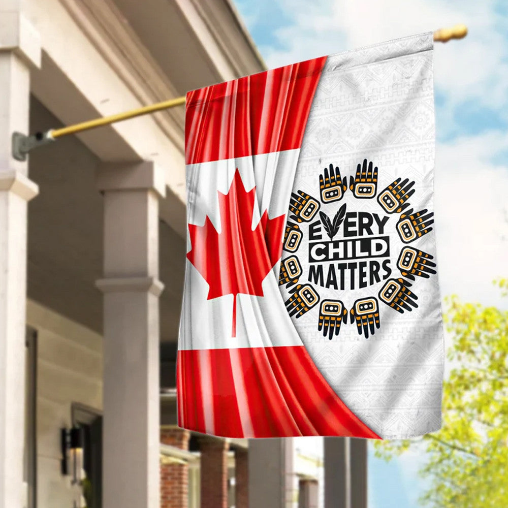 Every Child Matters Flag Inside Canada Flag Orange Day Indigenous Movement Merch