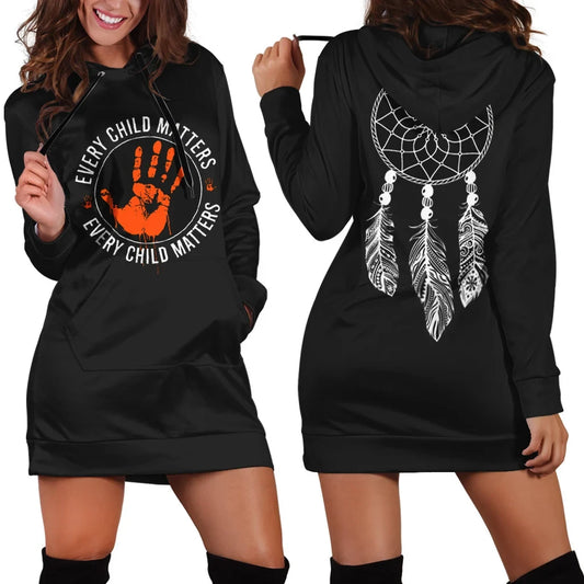 Every Child Matters Hoodie Dress For Women Orange Shirt Day Movement Clothing Merch