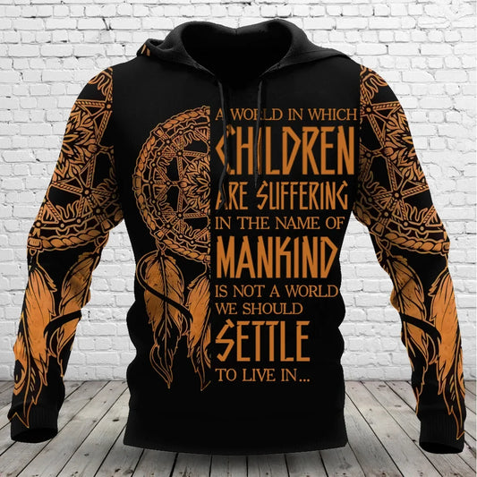 Eine Welt, in der Kinder leiden Hoodie Orange Shirt Day 2022 Every Child Matters Merch