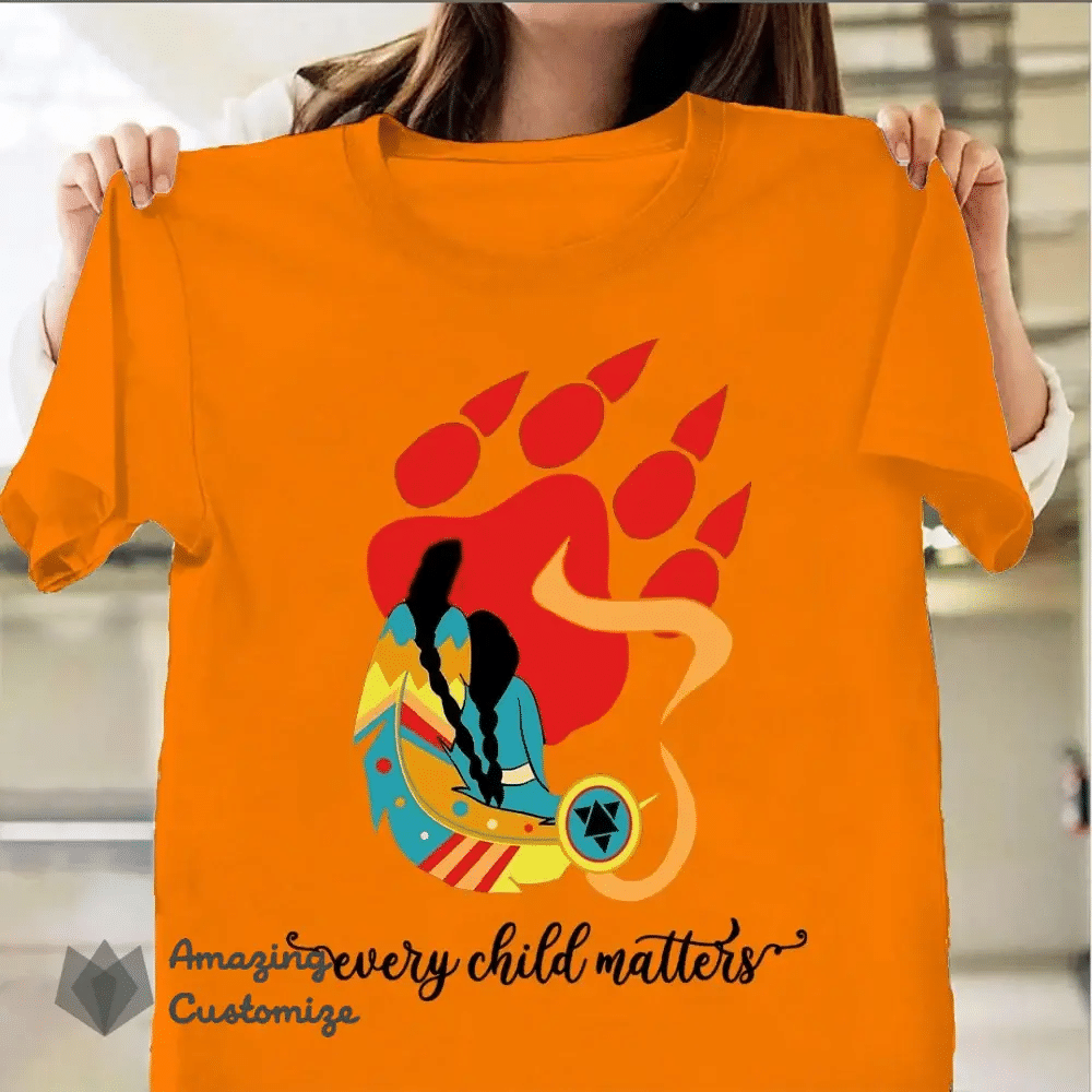 T-shirt « Chaque enfant compte » Orange Honor Native Pride Idées cadeaux pour la fête des mères 