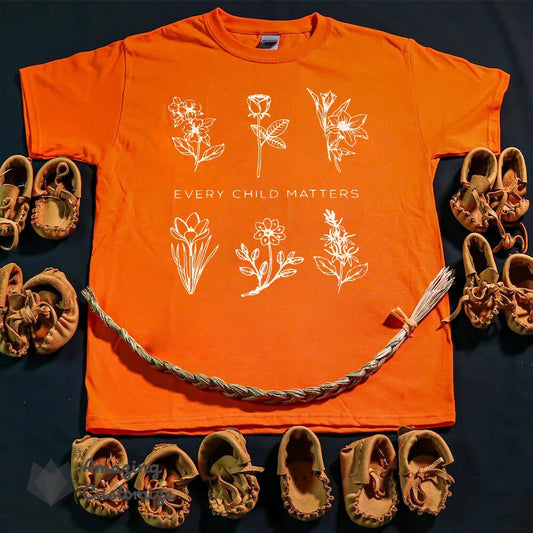 Blumen Jedes Kind zählt Shirt 30. September Orange Shirt Day T-Shirts Kleidung 