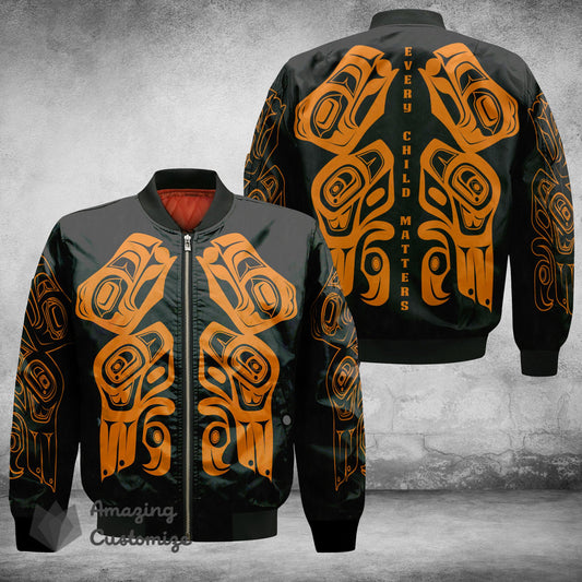 Chaque enfant compte Veste Bomber Raven Steal The Sun Haida Art Imprimé