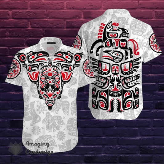 Jedes Kind zählt Hawaiihemd Haida Art Style Bekleidung Merch