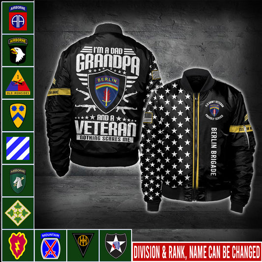 US Military – Army Division All Over Print Bomber Jacket