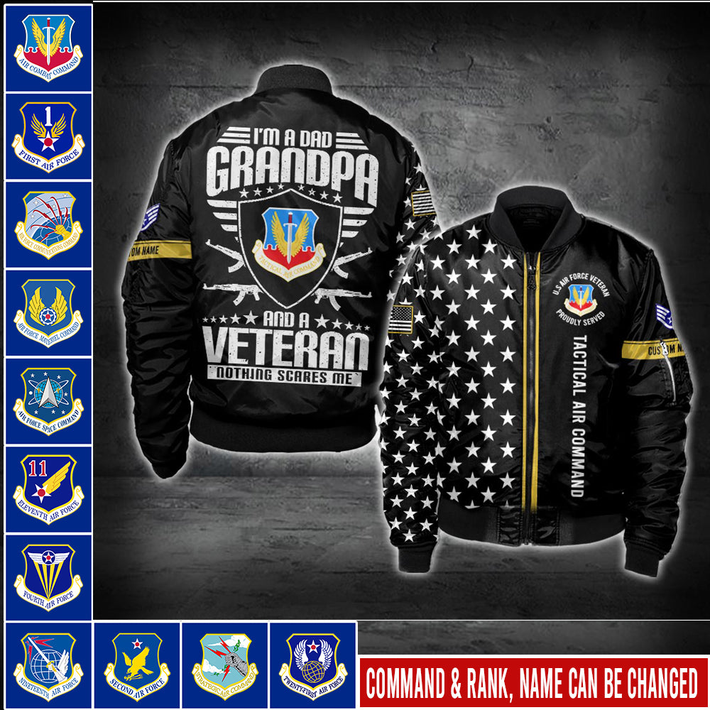 US Militär – Bomberjacke mit Allover-Print des Air Force Command