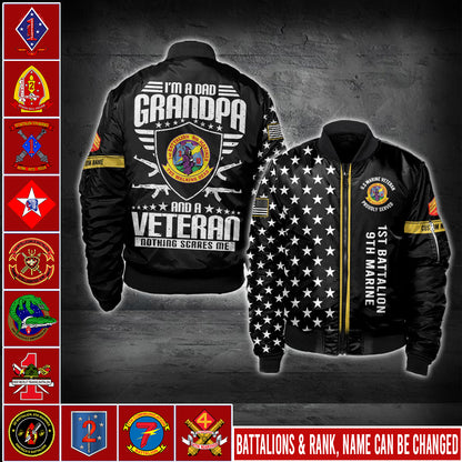 US Military – Marine Battalion All Over Print Bomber Jacket