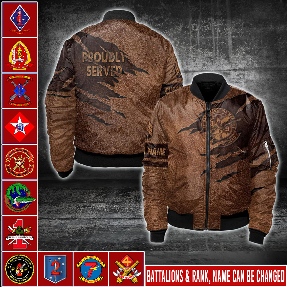 US Military – Marine Battalion All Over Print Bomber Jacket