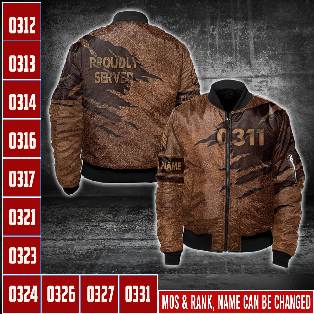 US Military – Marine MOS All Over Print Bomber Jacket