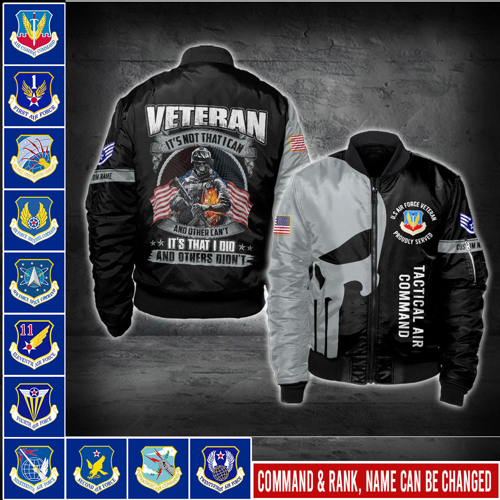 Veste bomber à imprimé intégral de l'armée américaine - Air Force Command