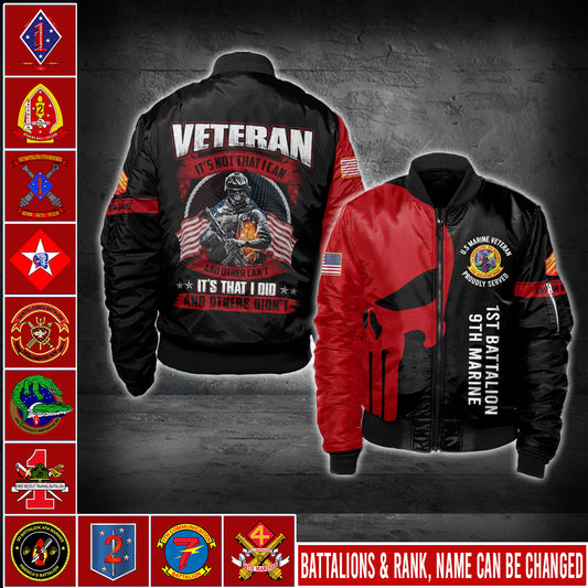 US Military – Marine Battalion All Over Print Bomber Jacket