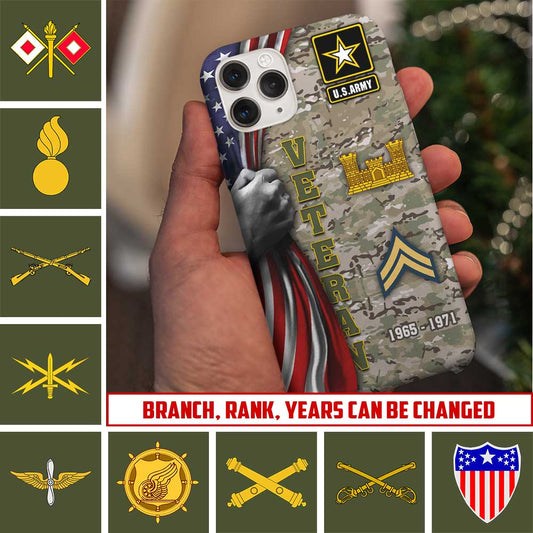 Personalized US Military - Army Branch Phone Case Printed