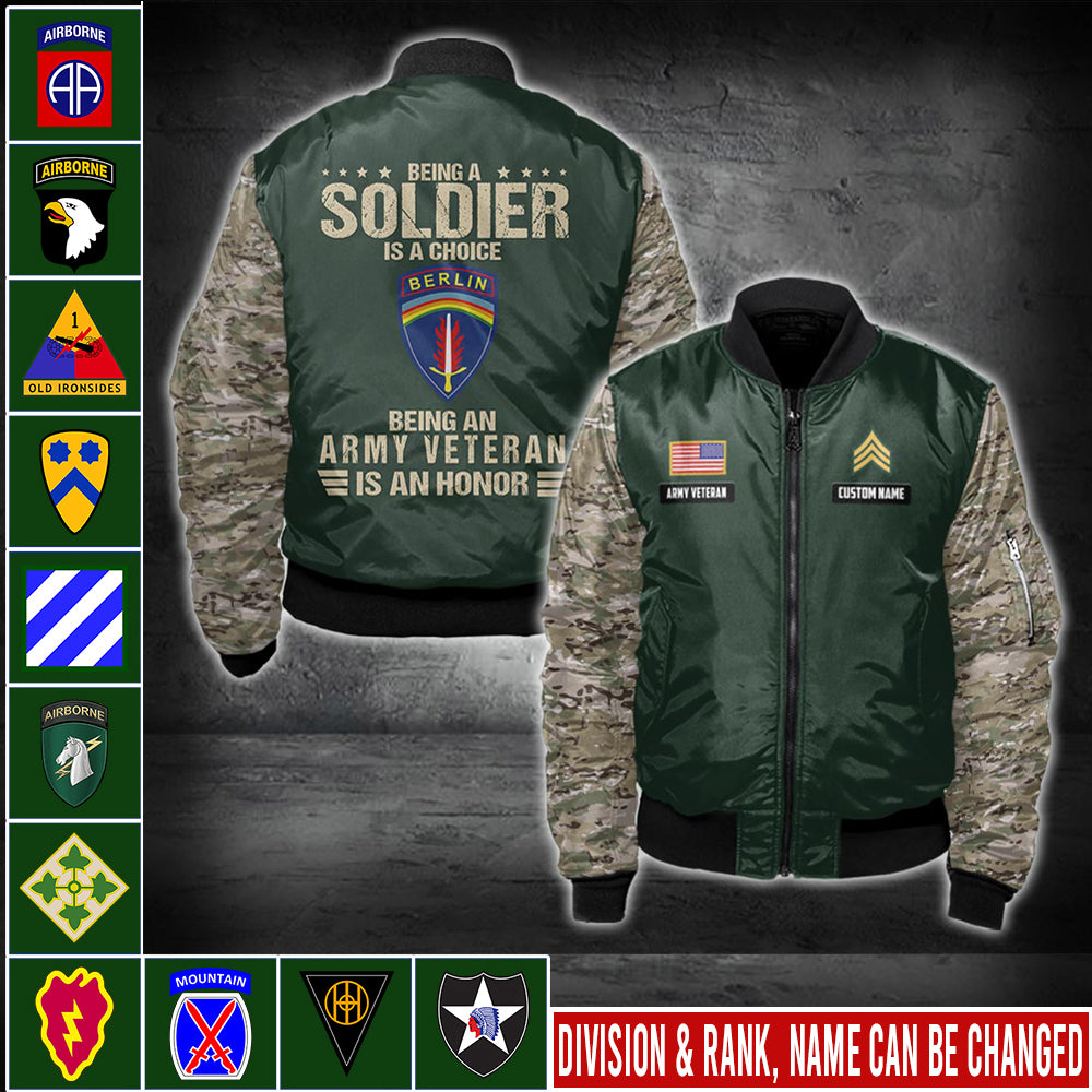 US Militär – Bomberjacke mit Allover-Print der Army Division