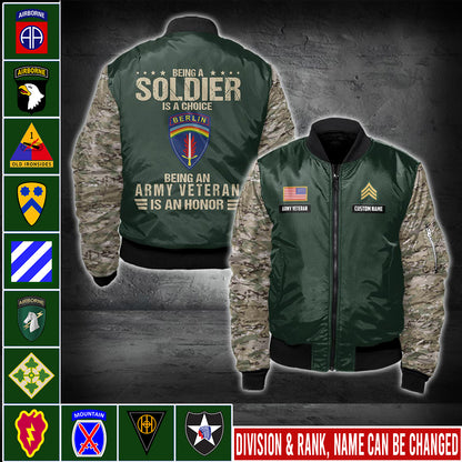 US Military – Army Division All Over Print Bomber Jacket