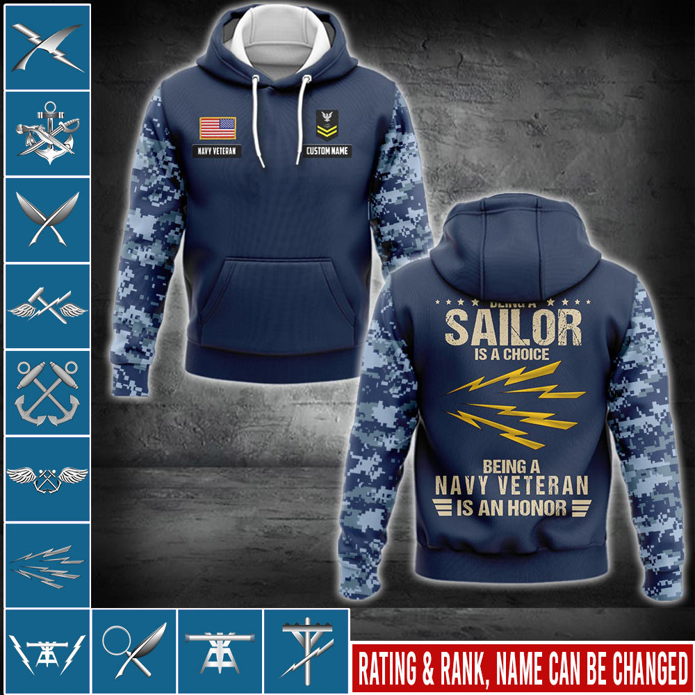 US Militär – Navy Rating Bomberjacke mit Allover-Print