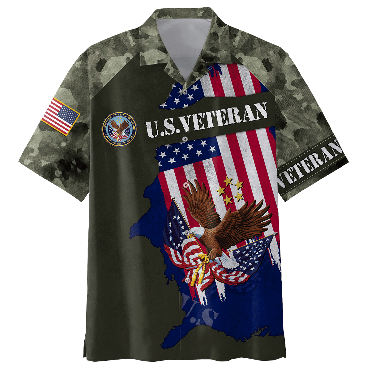 US Veteran - Eagle With American Flag Unisex Shirts