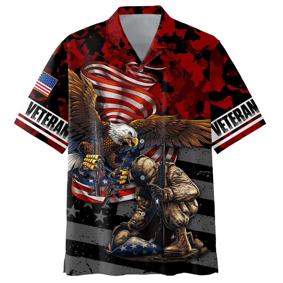 US Veteran - Eagle With American Flag Unisex Shirts