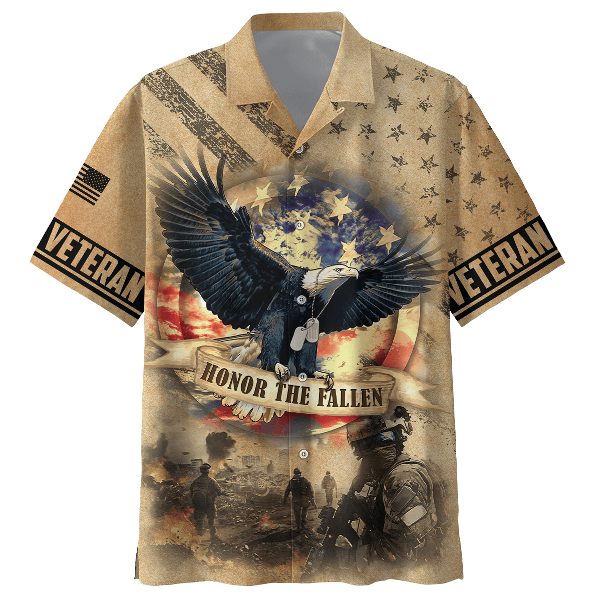 Vétéran des États-Unis - Chemises unisexes avec aigle et drapeau américain