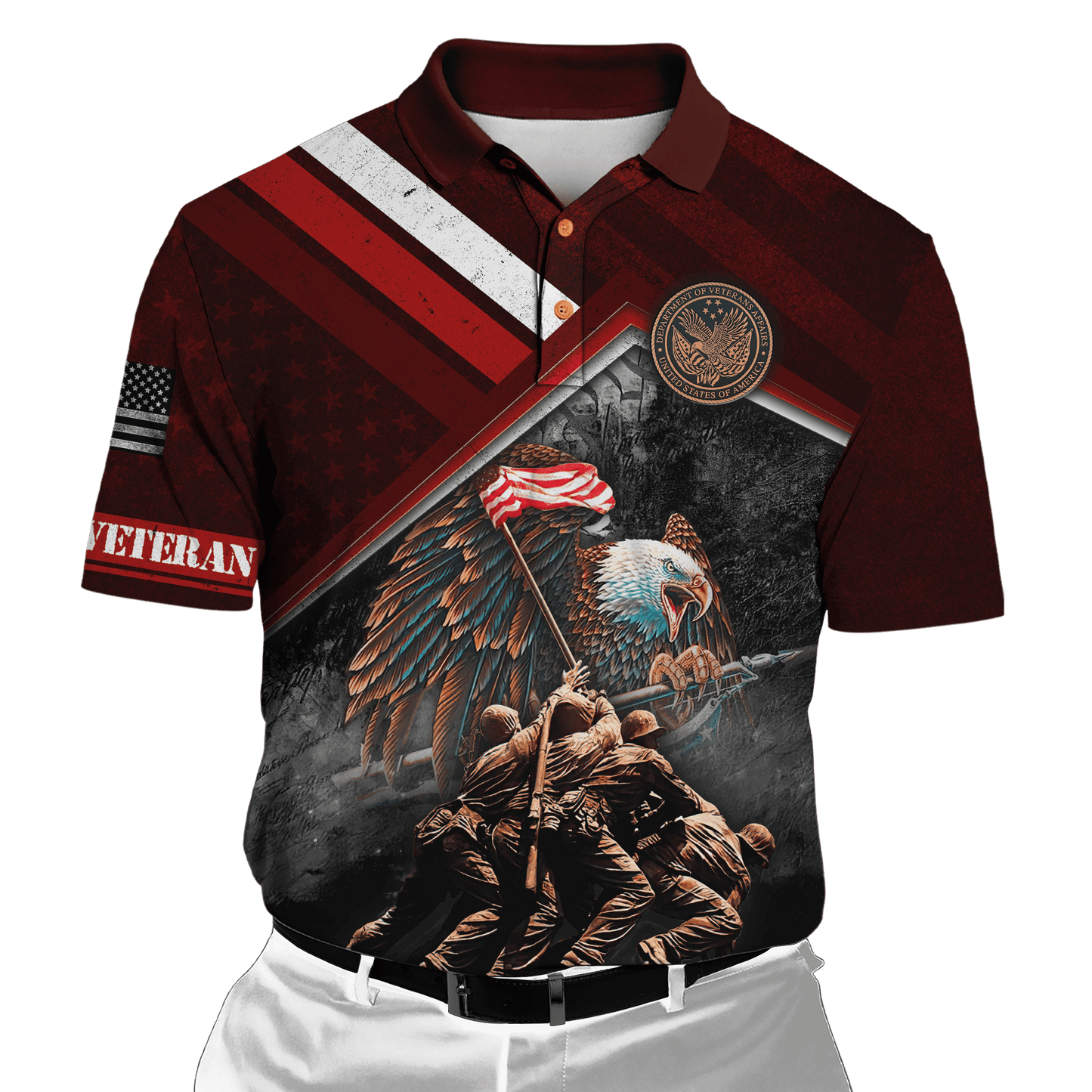 Vétéran des États-Unis - Lever le drapeau sur Iwo Jima T-shirts unisexes