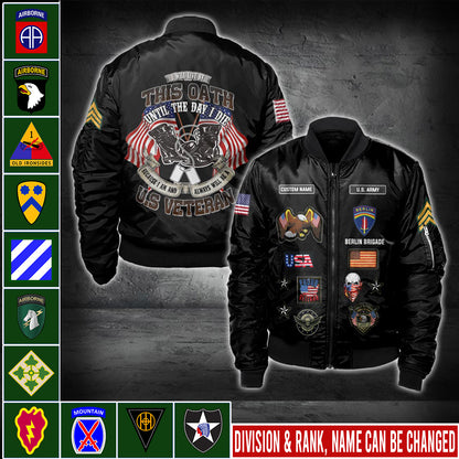 US Militär – Bomberjacke mit Allover-Print der Army Division