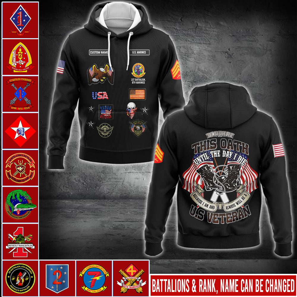 US Military – Marine Battalion All Over Print Bomber Jacket