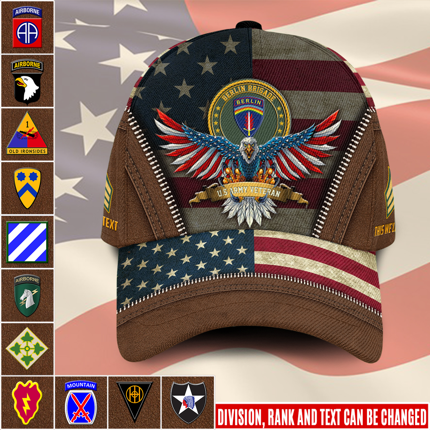 US Military – Army Division All Over Print Cap