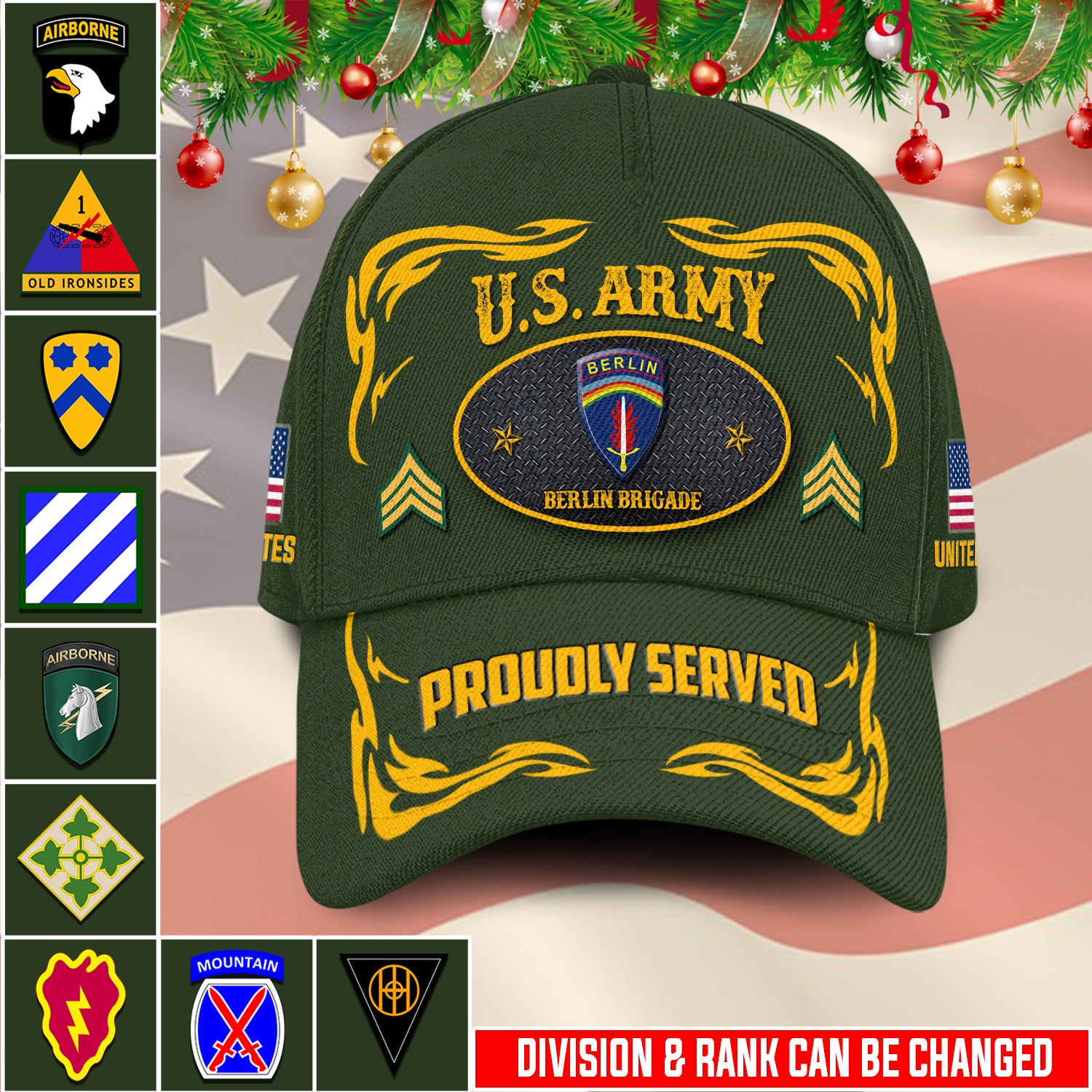 US Military – Army Division All Over Print Cap – Amazing Customize