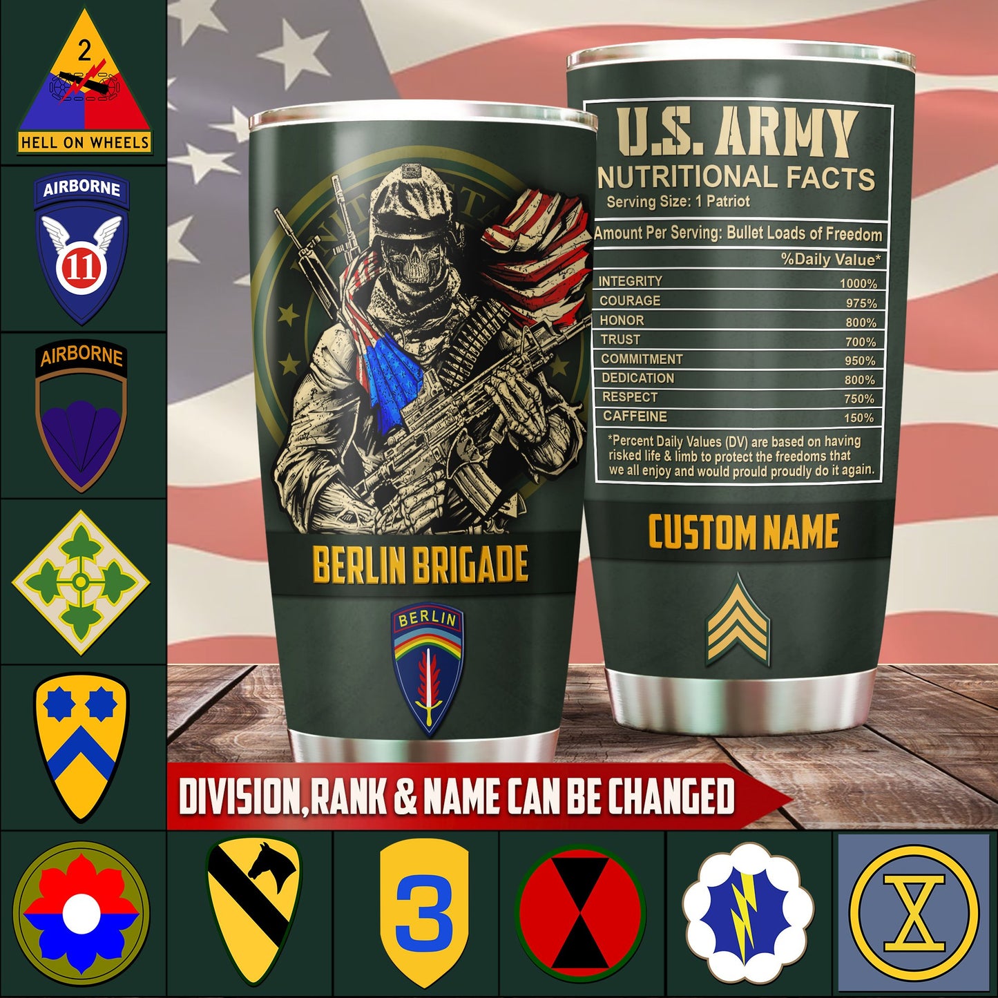 US Militär – Army Division – Tumbler