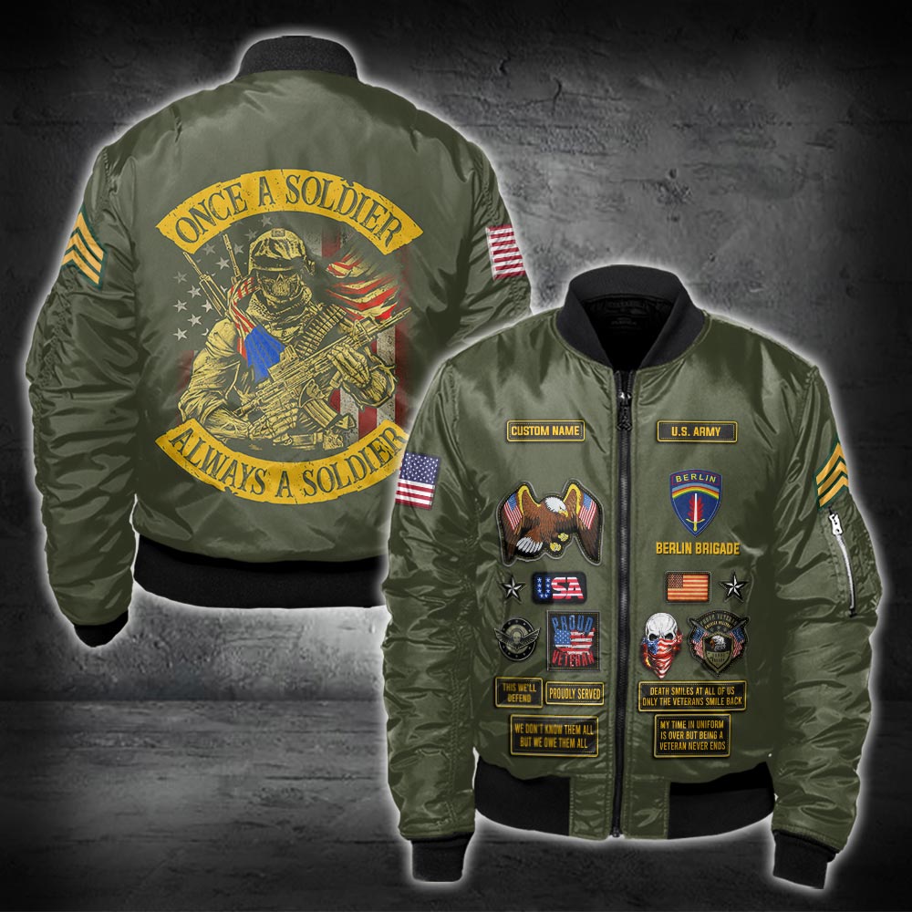 US Military – Army Division All Over Print Bomber Jacket