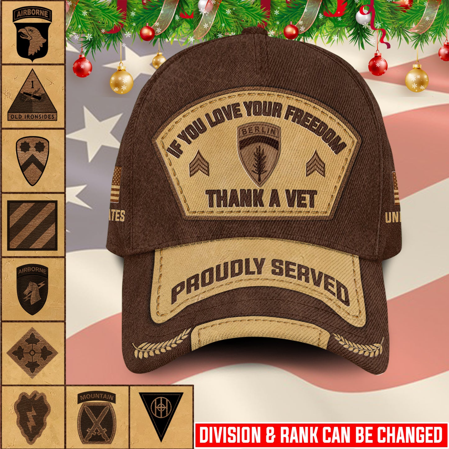 US Military – Army Division All Over Print Cap