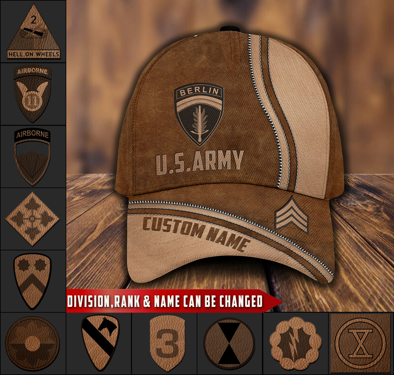 US Military – Army Division All Over Print Cap