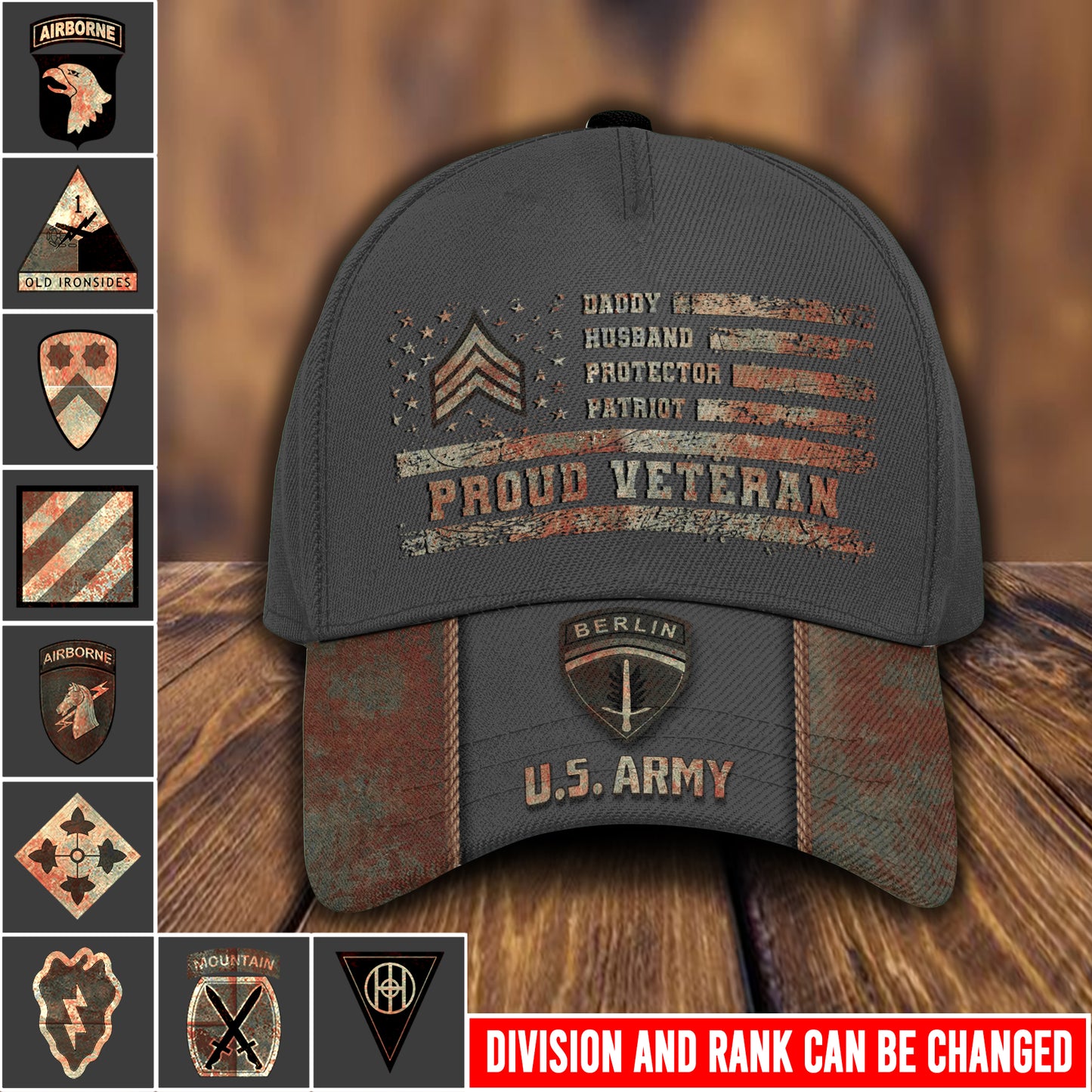 US Military – Army Division All Over Print Cap