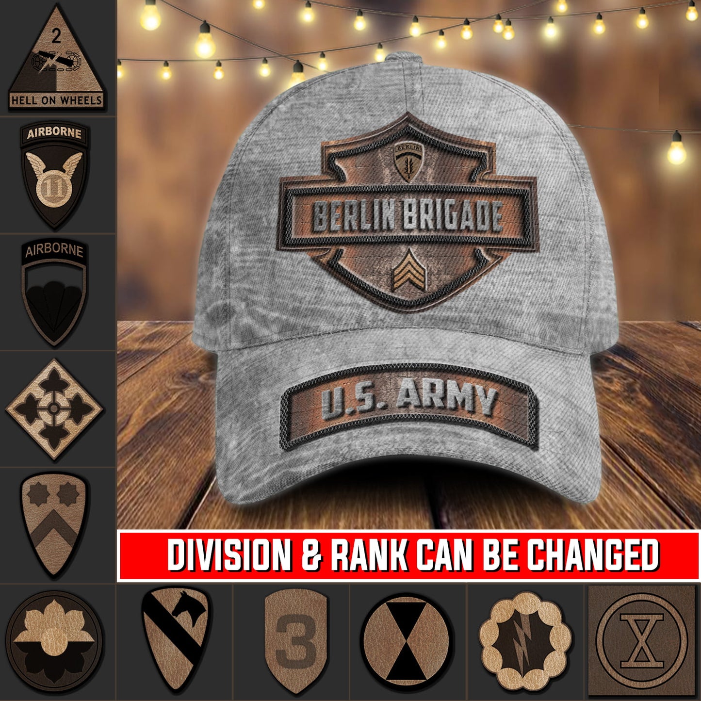 US Military – Army Division All Over Print Cap