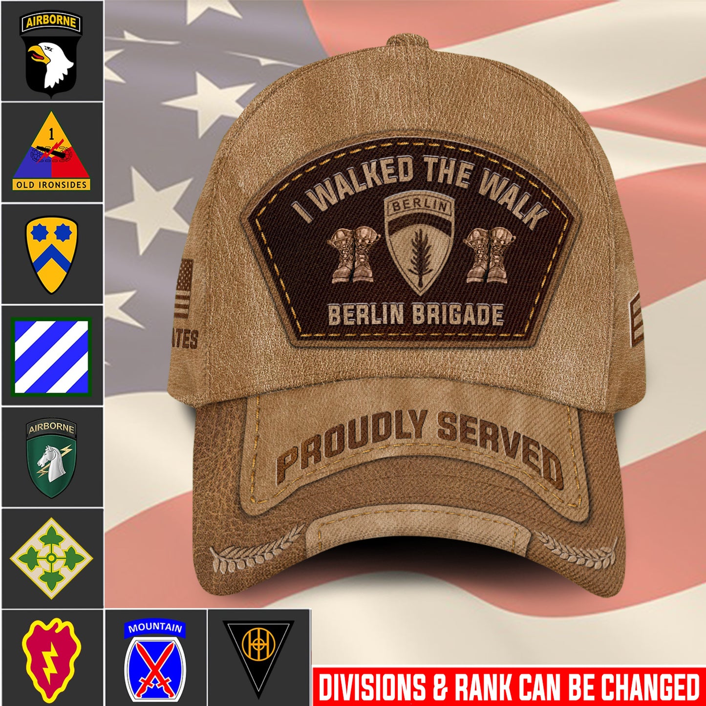 US Military – Army Division All Over Print Cap