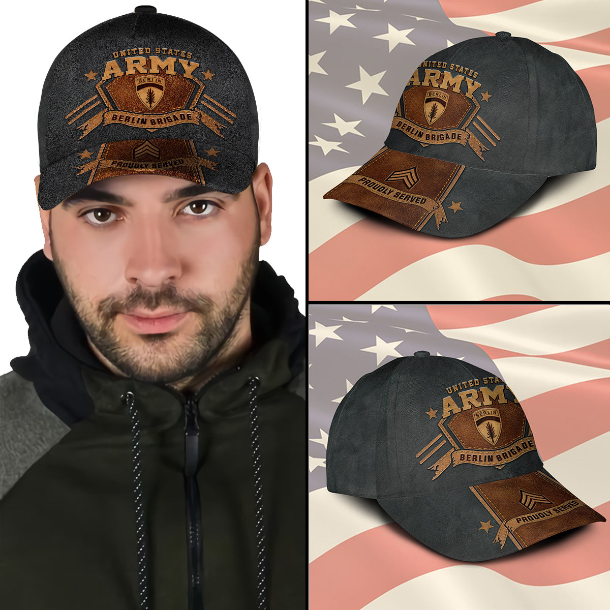 Casquette à imprimé intégral de l'armée américaine - Division de l'armée