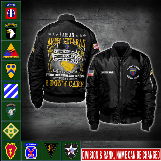 US Militär – Bomberjacke mit Allover-Print der Army Division