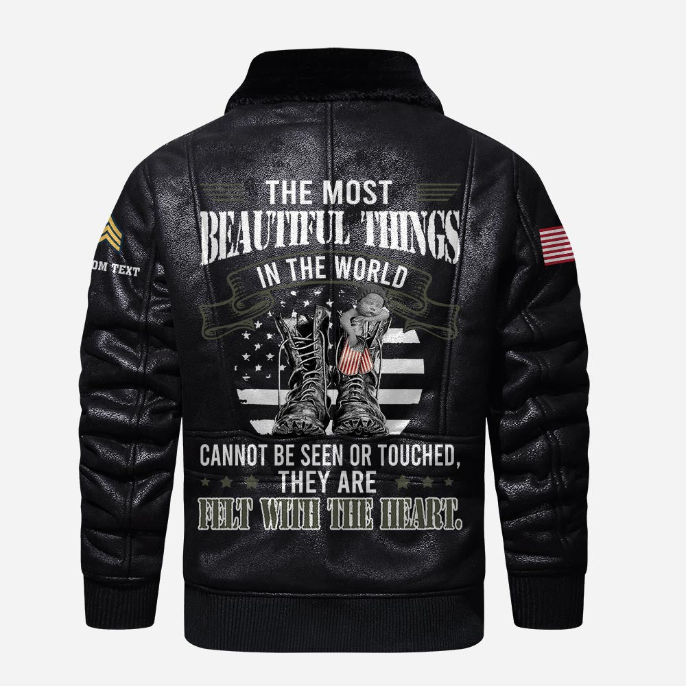 US Military - Army Division - Leather Jacket For Veterans