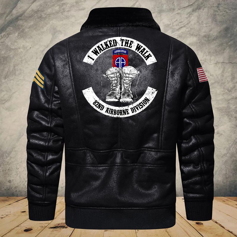 US Military - Army Division - Leather Jacket For Veterans