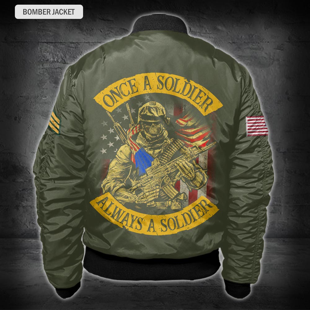 US Military – Army Division All Over Print Bomber Jacket