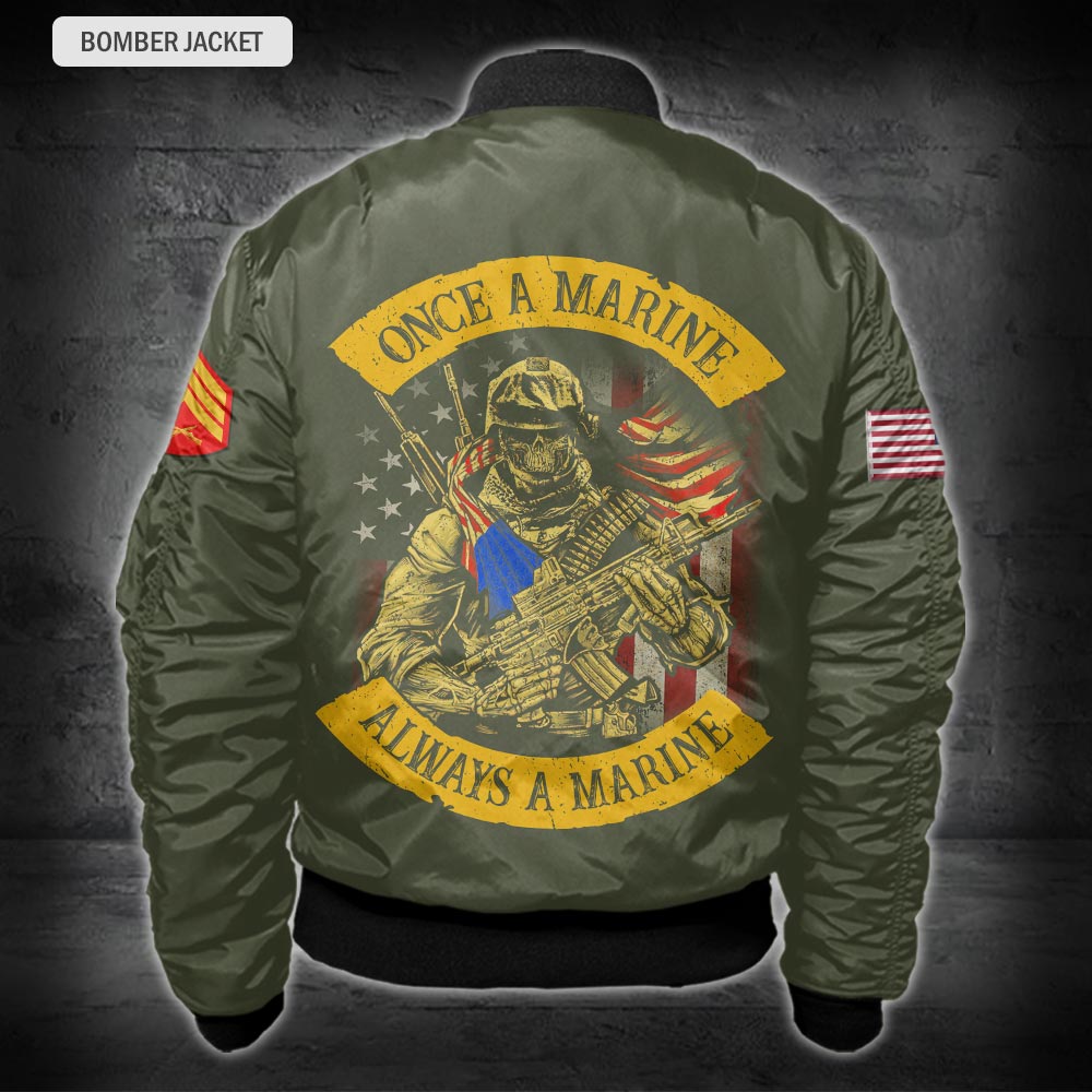 US Military – Marine Battalion All Over Print Bomber Jacket