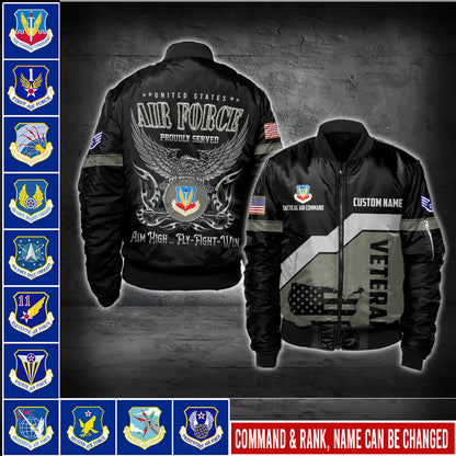 US Militär – Bomberjacke mit Allover-Print des Air Force Command