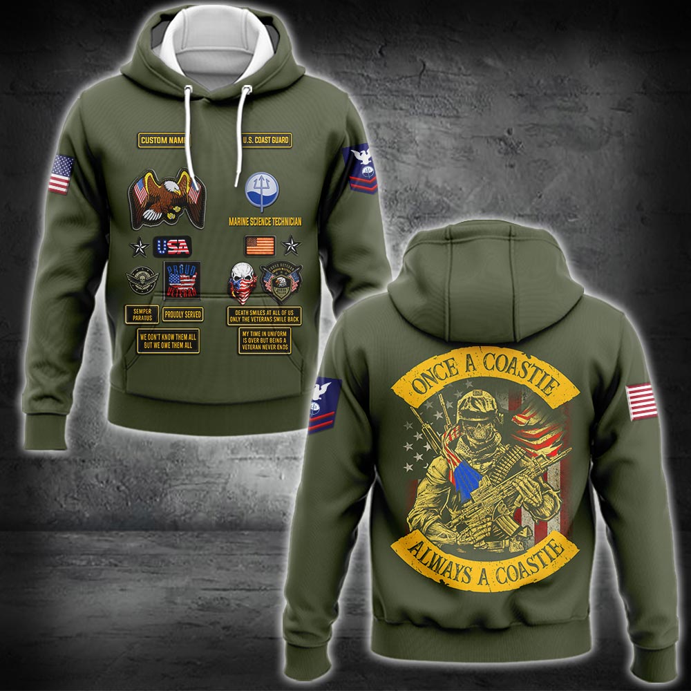 Bomberjacke mit Allover-Print des US-Militärs – Küstenwache