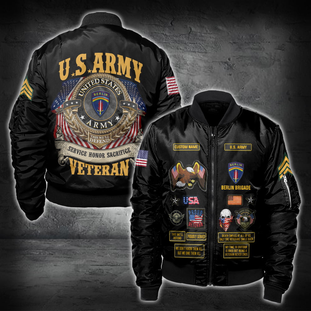 US Military – Army Division All Over Print Bomber Jacket