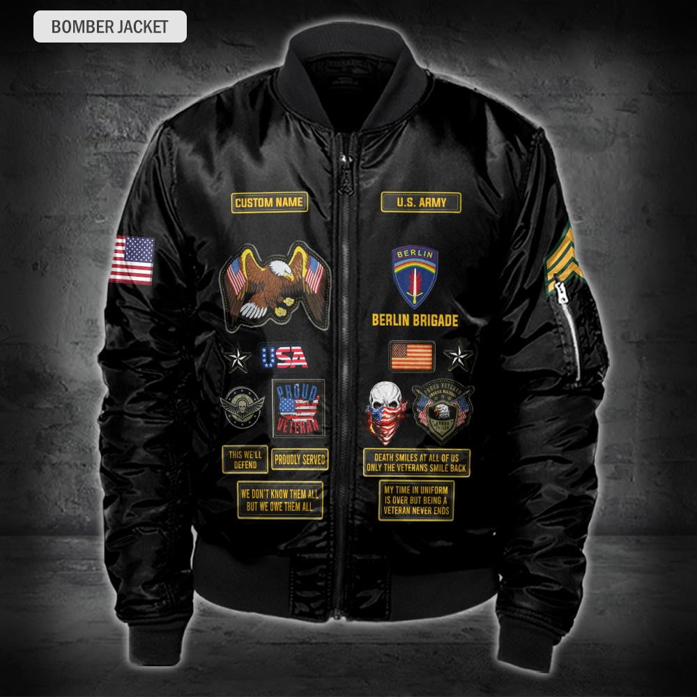 US Military – Army Division All Over Print Bomber Jacket