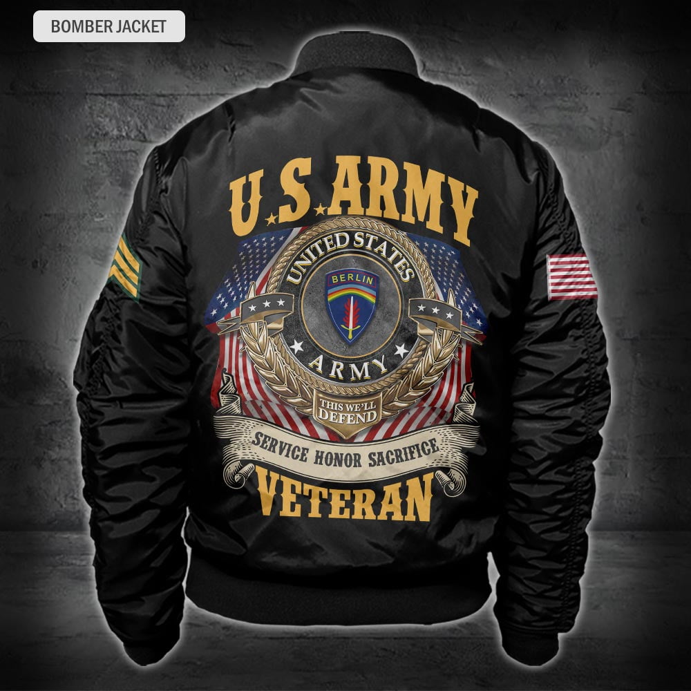 US Military – Army Division All Over Print Bomber Jacket