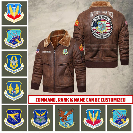 US Military - Air Force Command - Leather Jacket For Veterans