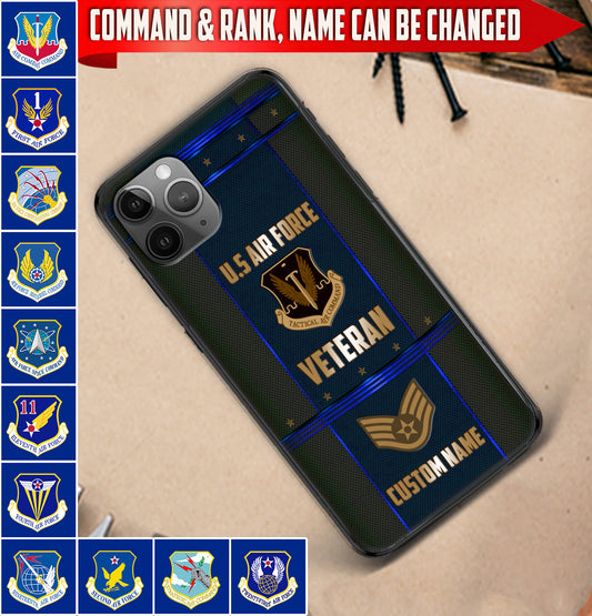 Personalized US Military - Air Force Command Phone Case Printed