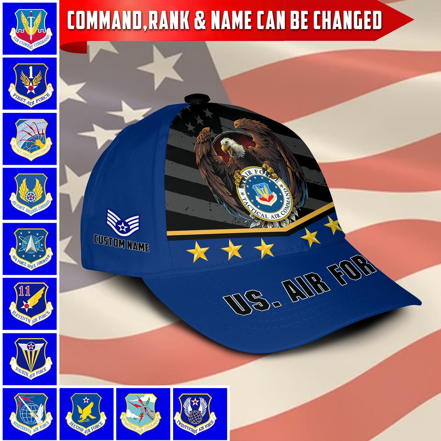 US Militär – Air Force Command All Over Print Cap