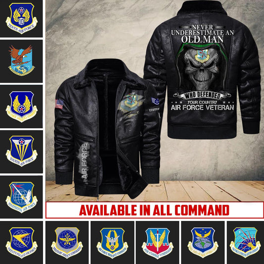 US Militär - Air Force Command - Lederjacke für Veteranen 